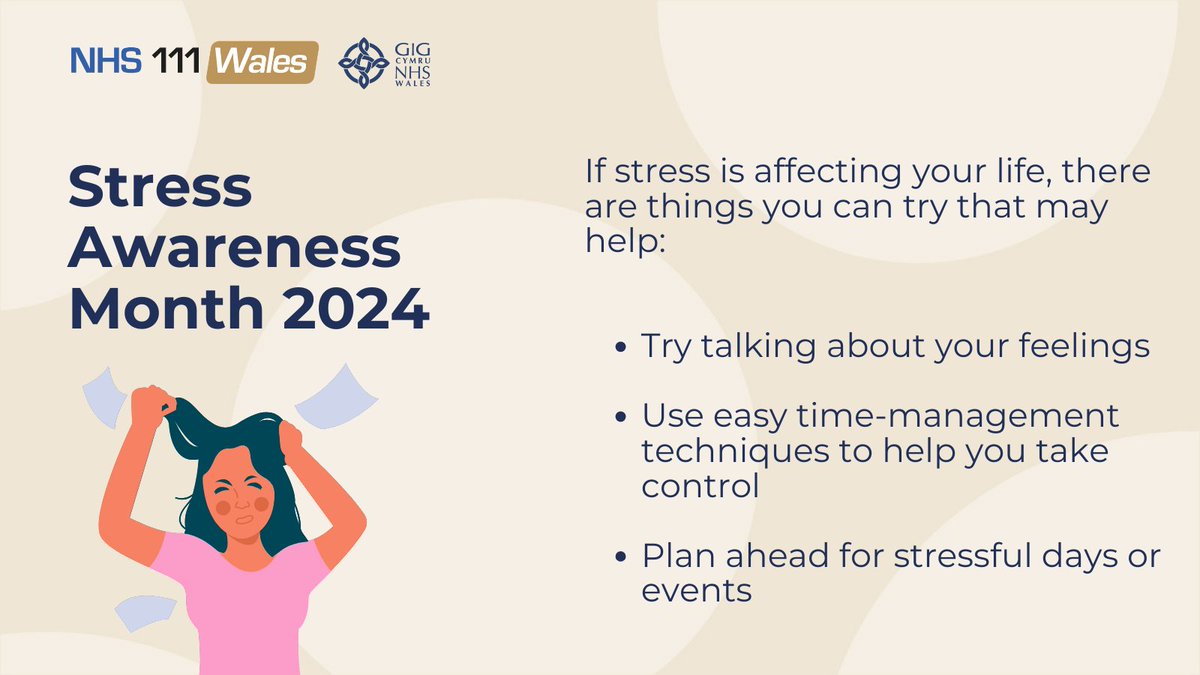 If stress is affecting your life, there are things you can try that may help. Find out more information about the symptoms of stress and what support is available to you on our website: tinyurl.com/2vpt5942 #StressAwarenessMonth2024