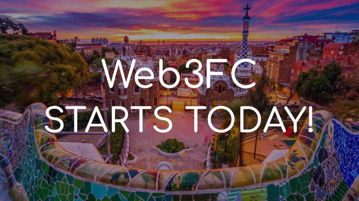 Today starts Web3FC in Barcelona ☀️ Dropping some last minute updates 💥 🔸 3 more speakers just added 🔸 Bitcoin Halving on Friday 🔸 Web3 Family celebrates its 2nd anniversary 🔸 We're kinda close to sold out See you all very soon 🚀