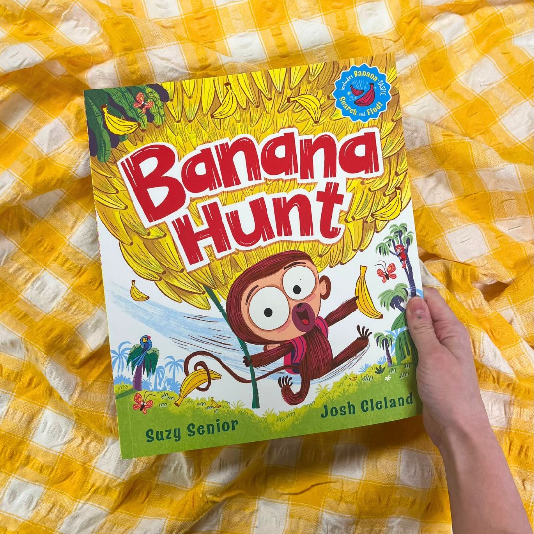 🍌HAPPY NATIONAL BANANA DAY!🍌

To celebrate, we present to you the latest in bonkers banana-filled fun - Banana Hunt by Suzy Senior, illus. by Josh Cleland!

This read-aloud and laugh-out-loud rhyming romp will have all children (and grown-ups) going BANANAS!🐒

Out June 6th.✨