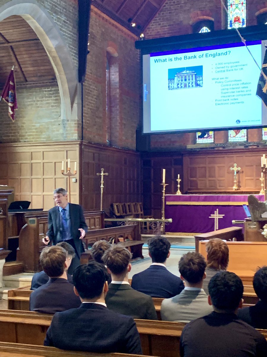 Delighted to have MPC member  <a href="/haskelecon/">Jonathan Haskel</a> visiting our region today. Thank you to <a href="/GordonsSch/">Gordon's School</a> for having us. What an amazing privilege to be hosted in this beautiful chapel!