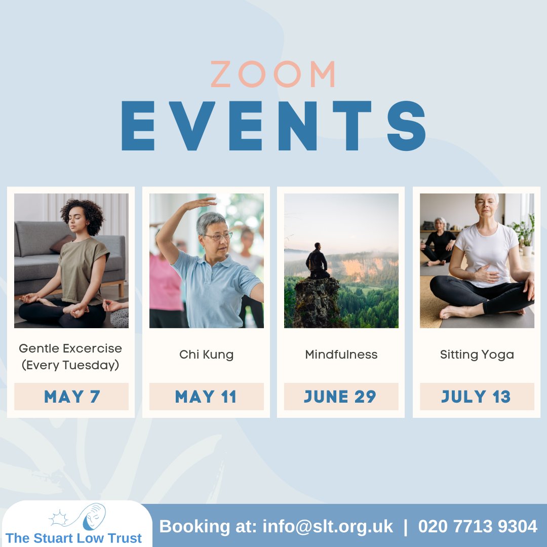 Are you interested in free zoom classes? 
Sign up now for a variety of online classes.

#OnlineEvents #MentalWellness #WellnessJourney #HealthyMinds #excercise #mindfulness #yoga