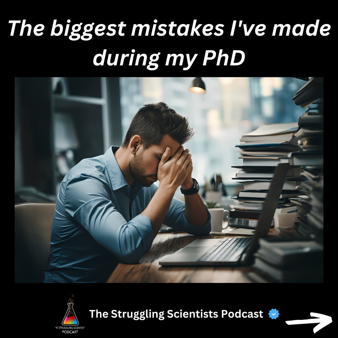 TheStrugglingS4's tweet photo. The biggest mistakes I've made during my PhD.

Learn from my mistakes.
Thread 🧵 https://t.co/eRcBM9jCiO