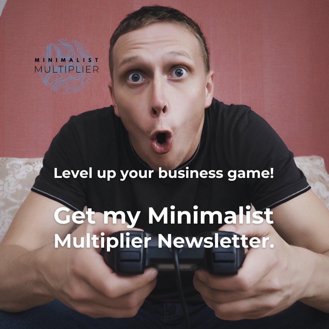 Level up your business game!
Get my Minimalist Multiplier Newsletter.

#scaleup #gamification #digitalNomadLife