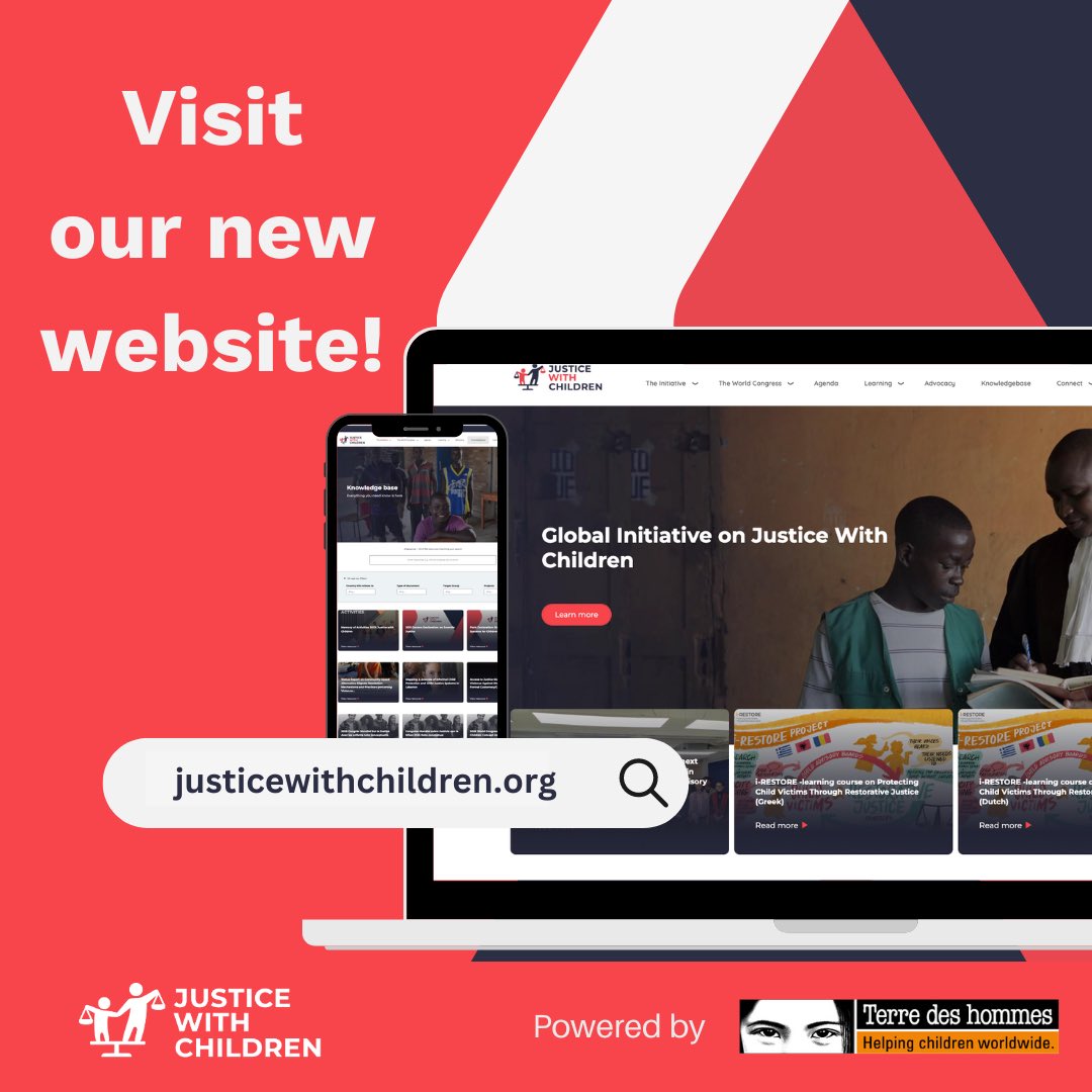 🎉 Today we are launching our new website! 🚀 Dive on justicewithchildren.org for child-centered advocacy & research: 📚Policy Papers 📰News 📆Upcoming events 💻Webinars 👓Learning courses & more! Plus, get a sneak peek into the 2025 World Congress on Justice With Children! 🗺️👥