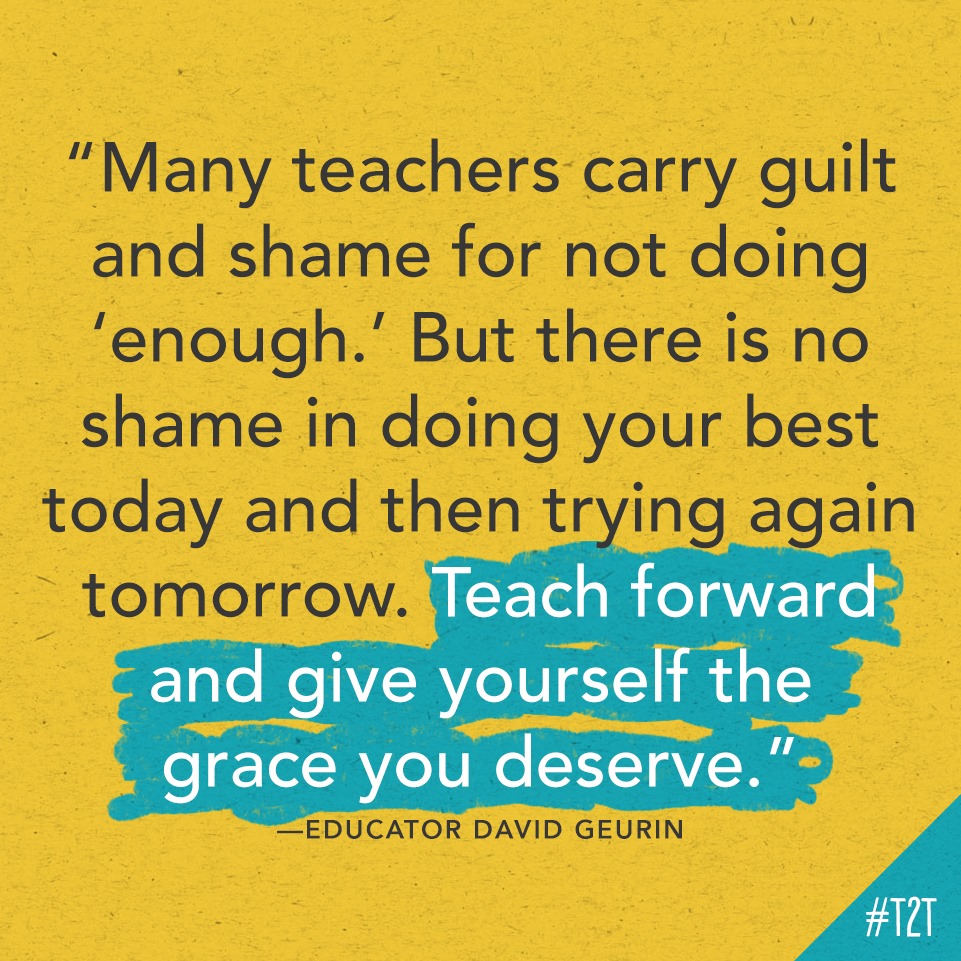 You deserve the same grace you show your Ss. (Inspiration via educator @DavidGeurin) #TeachPos