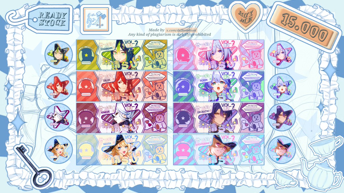 dalkomkuni's tweet photo. Help RT/Repost? Thx!

Halooo, aku punya beberapa layout ready stock 2d nih! Ada chara genshin, hsr, r1999 sama anime loh 😉 Pricinya ada di pict dan avail QRIS yaa. Yuk jajan <3

#zonauang #zonajajan #zonabu #zonajualan https://t.co/ExUUMRIwTM