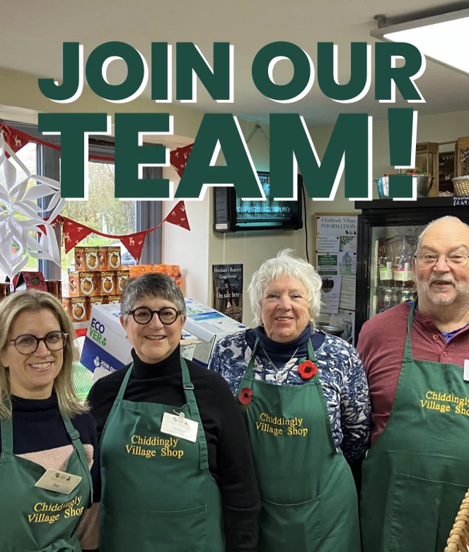 Due to volunteers moving away or getting jobs we have vacancies on the following days:

Wednesday 10am to midday
Wednesday 2pm to 4pm
Friday 2pm to 4pm

Can you help us? Pop in for a chat or email manager@chiddinglyshop.org