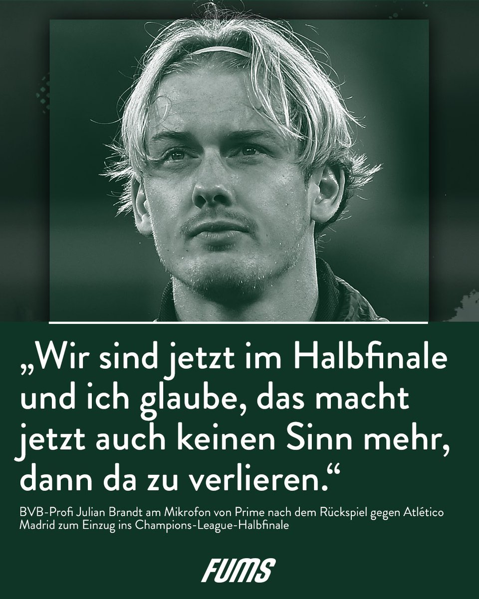 Dem ist nichts mehr hinzuzufügen 🤝 #Brandt #BVB ___ Einfache Rechnung: @fums_magazin