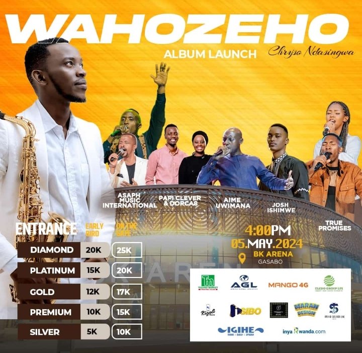 Umuramyi @Chrysondasingw2 yateguye igitaramo cyo kumurika album #Wahozeho. Kizabera muri @bkarenarw guhera isaa kumi ku wa 5 Gicurasi 2024. Kizitabirwa n'abahanzi bakunzwe mu muziki wo kuramya no guhimbaza Imana mu Rwanda. #Wahozeho