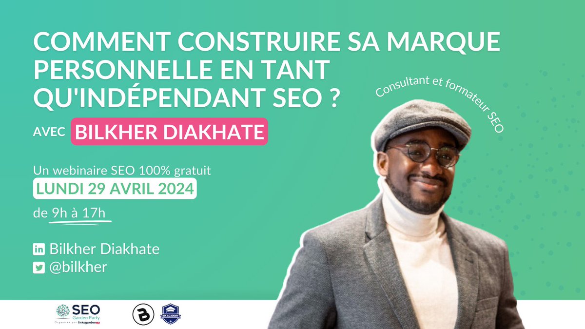 Comment construire sa marque personnelle en tant qu'indépendant SEO ? 🙌

Consultant et formateur SEO, <a href="/bilkher/">Bilkher Diakhaté</a> a développé une stratégie de marque poussée pour devenir un acteur incontournable du SEO

Il vous dévoilera, lors de la SEO Garden Party, les clés pour développer son
