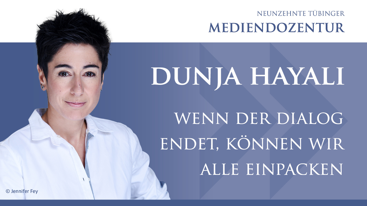 📣 #Mediendozentur am 18.06.2024: Journalistin und Moderatorin @dunjahayali spricht in #Tübingen. Alle Interessierten sind herzlich willkommen, der Eintritt ist frei. Weitere Infos, auch zum Livestream 👉 uni-tuebingen.de/universitaet/a… #BernhardPörksen #SWR 📷 Jennifer Fey
