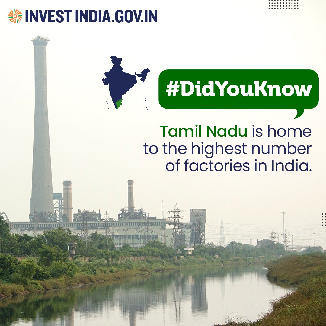 With a ~43% share of the female workforce in factories across #NewIndia, #TamilNadu leads by example in employing an inclusive workforce in its industries. Discover more at bit.ly/II-TamilNadu #InvestIndia #InvestInIndia #InvestInTamilNadu #DidYouKnow