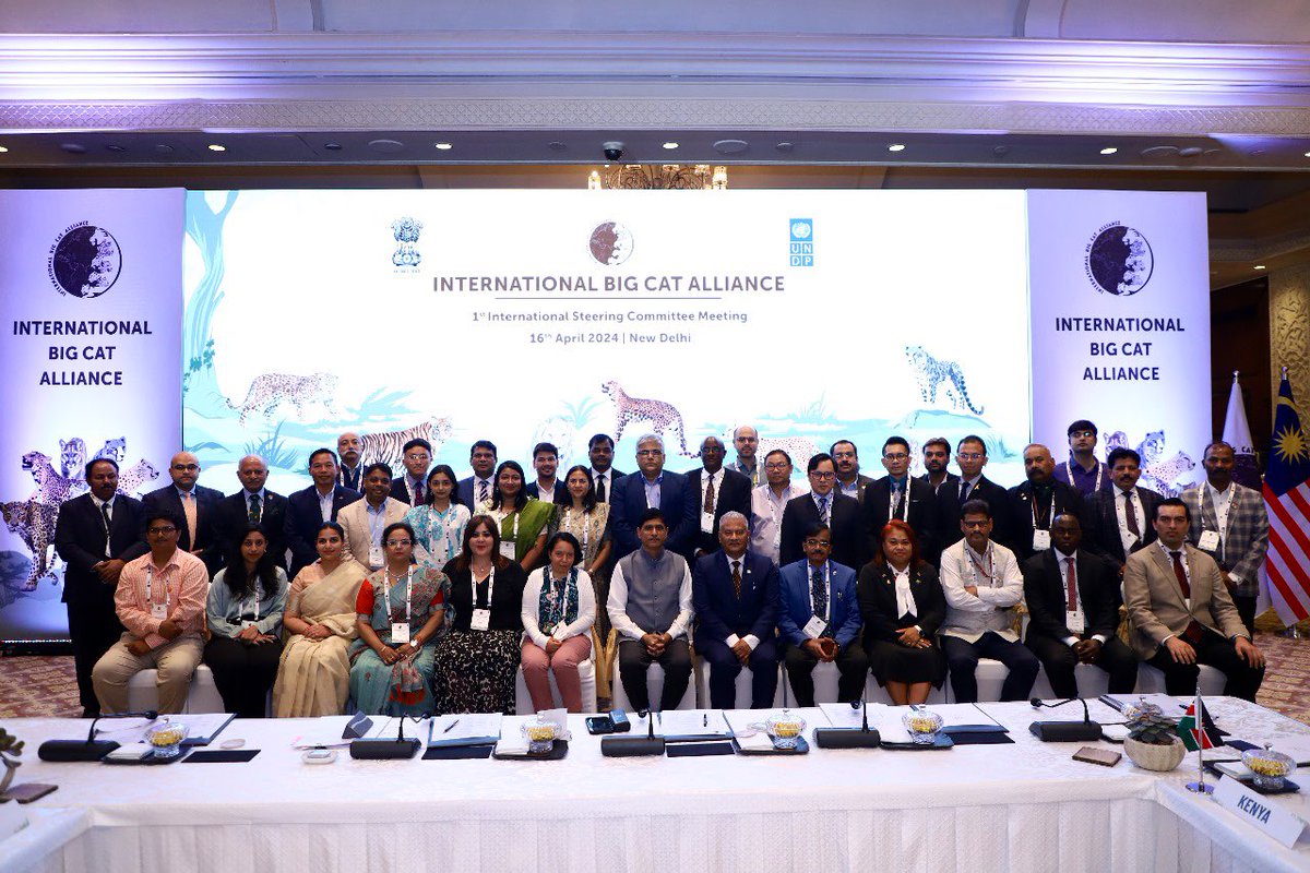 1st International Steering Committee Meeting of the International Big Cat Alliance (IBCA) held on 16 April 2024 in Delhi, India