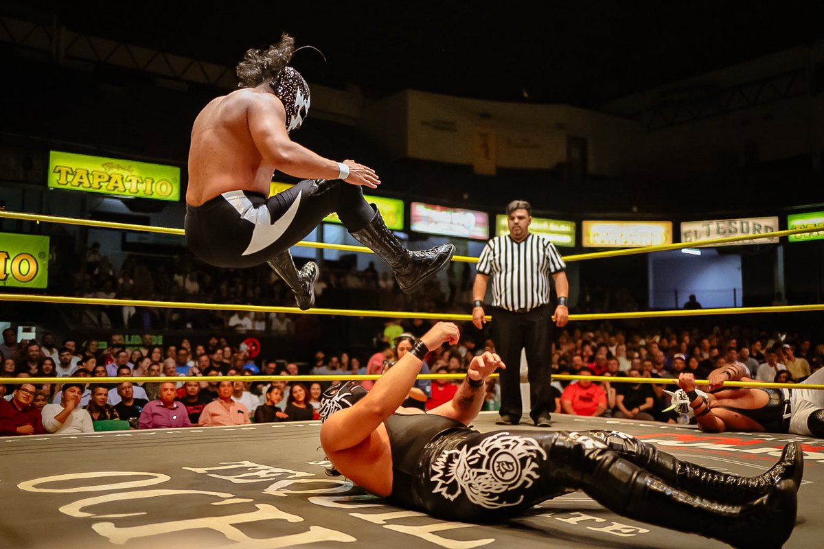 CMLLUniversal's tweet photo. The rivalry between Star Black and Gallero reignited in the ring, but with credit to Brillante Jr, they earned a huge victory over León and Bestia Negra in tonight's semi-main event.

🖥️ https://t.co/HUzV00QpYO… 

#CMLL #MartesDeGlamourCMLL https://t.co/S358lQieks