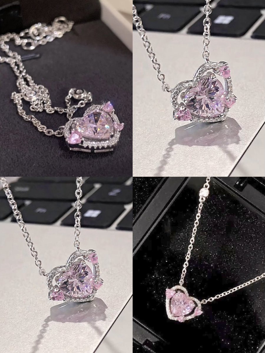 heartipink's tweet image. heart necklace ♡