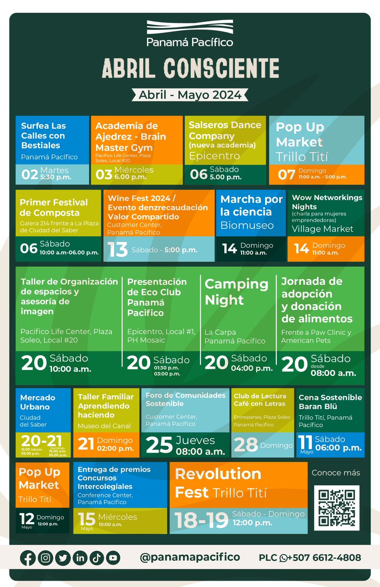 El desarrollo <a href="/panamapacifico/">Panamá Pacífico</a> ofrece innumerables actividades dentro de Abril Consciente, les compartimos el calendario completo. #SOStenibles #Panamá