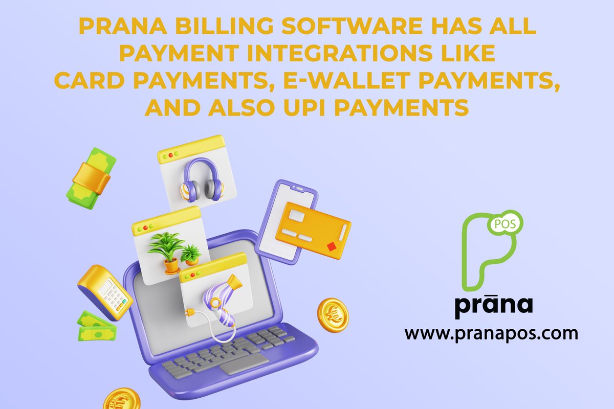 Prana Billing Software: Your all-in-one payment solution! Seamlessly integrate card, e-wallet, and UPI payments for ultimate convenience and efficiency

Contact us at +91 7032655831

Visit our website: eretailtech.in

Write to us: contactus@eretailtech.com

#pointofsale