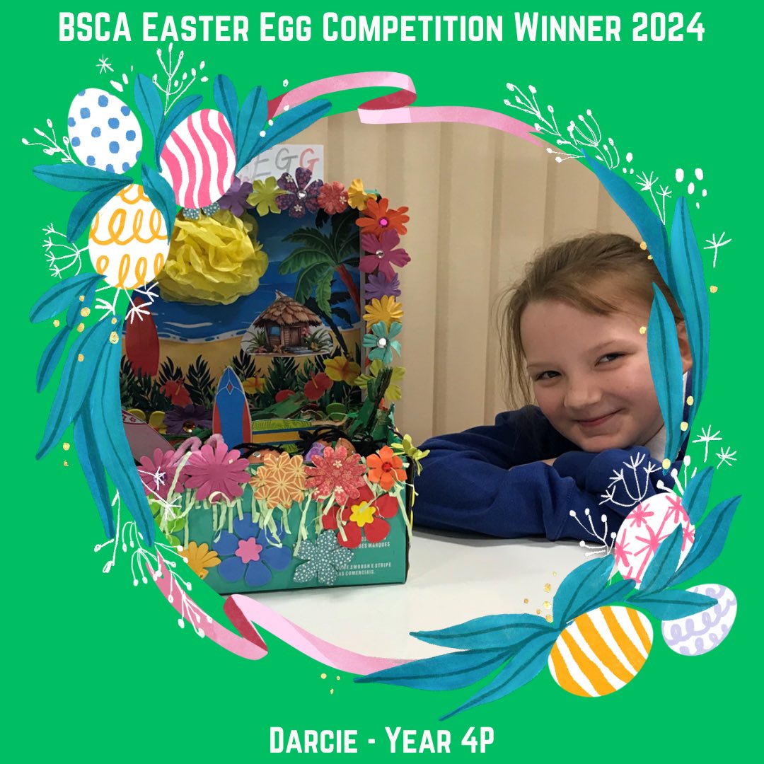 Easter Egg Competition Winners🪺 There were over fifty entries to the Primary Phase Easter Egg competition, & we loved seeing the creativity from everyone! Well done to everyone who entered … & a special well done to our winners 🎉 #WEAREBSCA #ACHIEVE