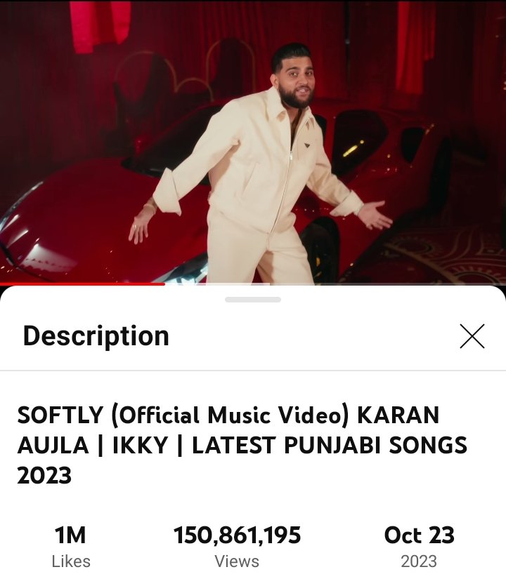 Softly Crossed 150M+ Views on Youtube 🔥
#KaranAujla