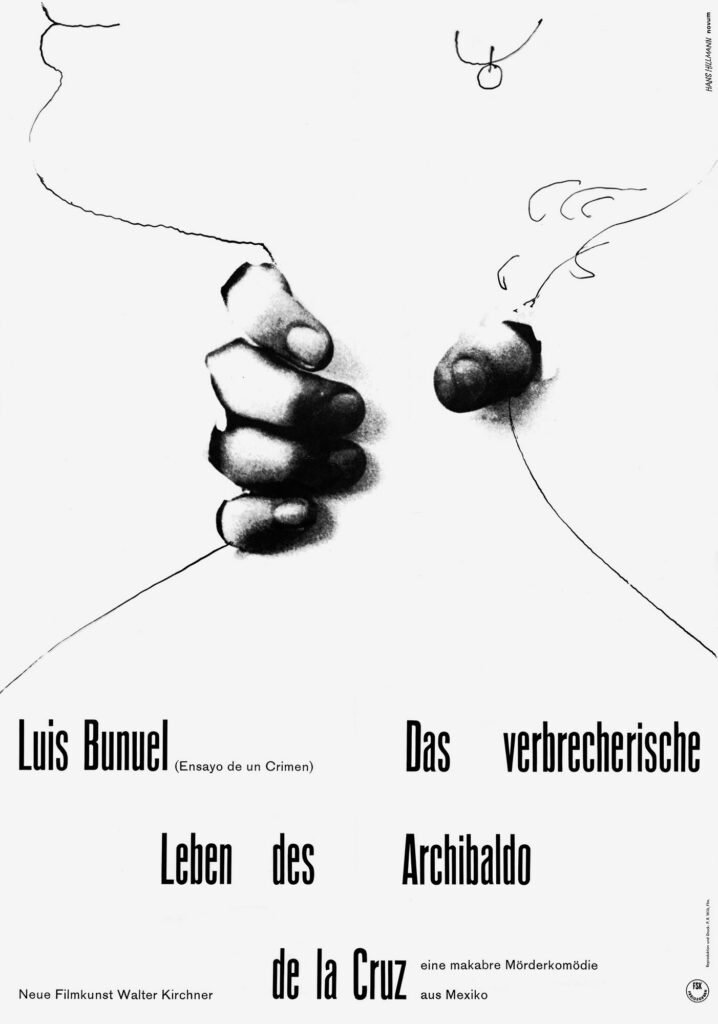 Hans Hillmann, poster for The Criminal Life of Archibaldo de la Cruz (Luis Buñuel, 1955), 1961