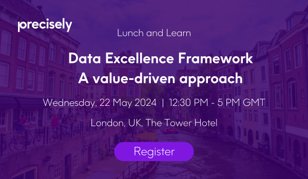 Join us to learn about our Data Excellence Framework at our value-driven lunch and learn in London, on the 22nd of May.

Register your interest for this limited seated event! okt.to/1nzbJv

#lunchandlearn #dataexcellence #event #london #dataintegrity