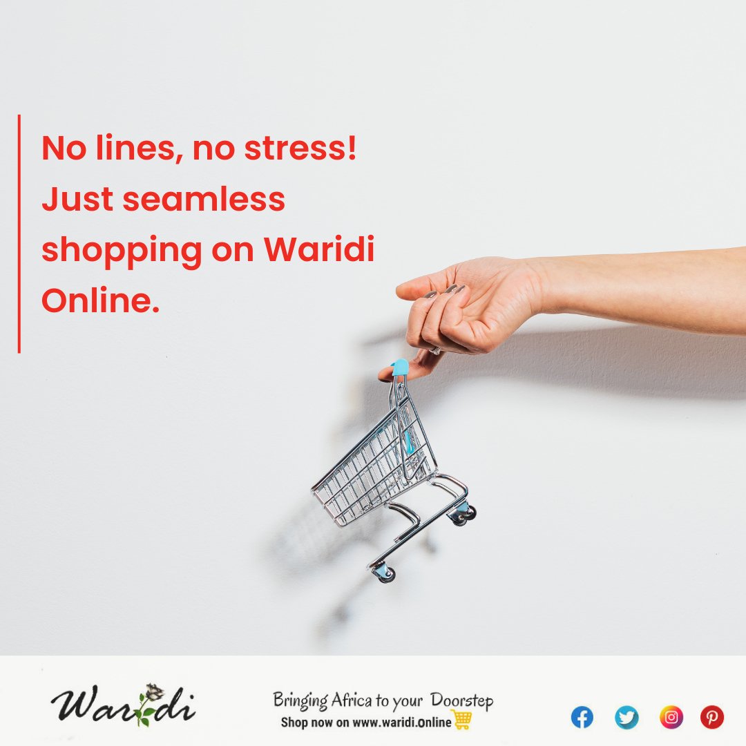 Experience the ultimate convenience of shopping with Waridi Online! 🛍️ No lines, no stress—just seamless shopping at your fingertips. Explore our wide selection of African-inspired products and shop easily from the comfort of your home.

Visit waridi.online today!