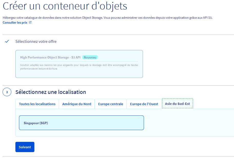 Public Cloud / S3 (Singapour) L’object storage est disponible dans nos DCs à Singapour.