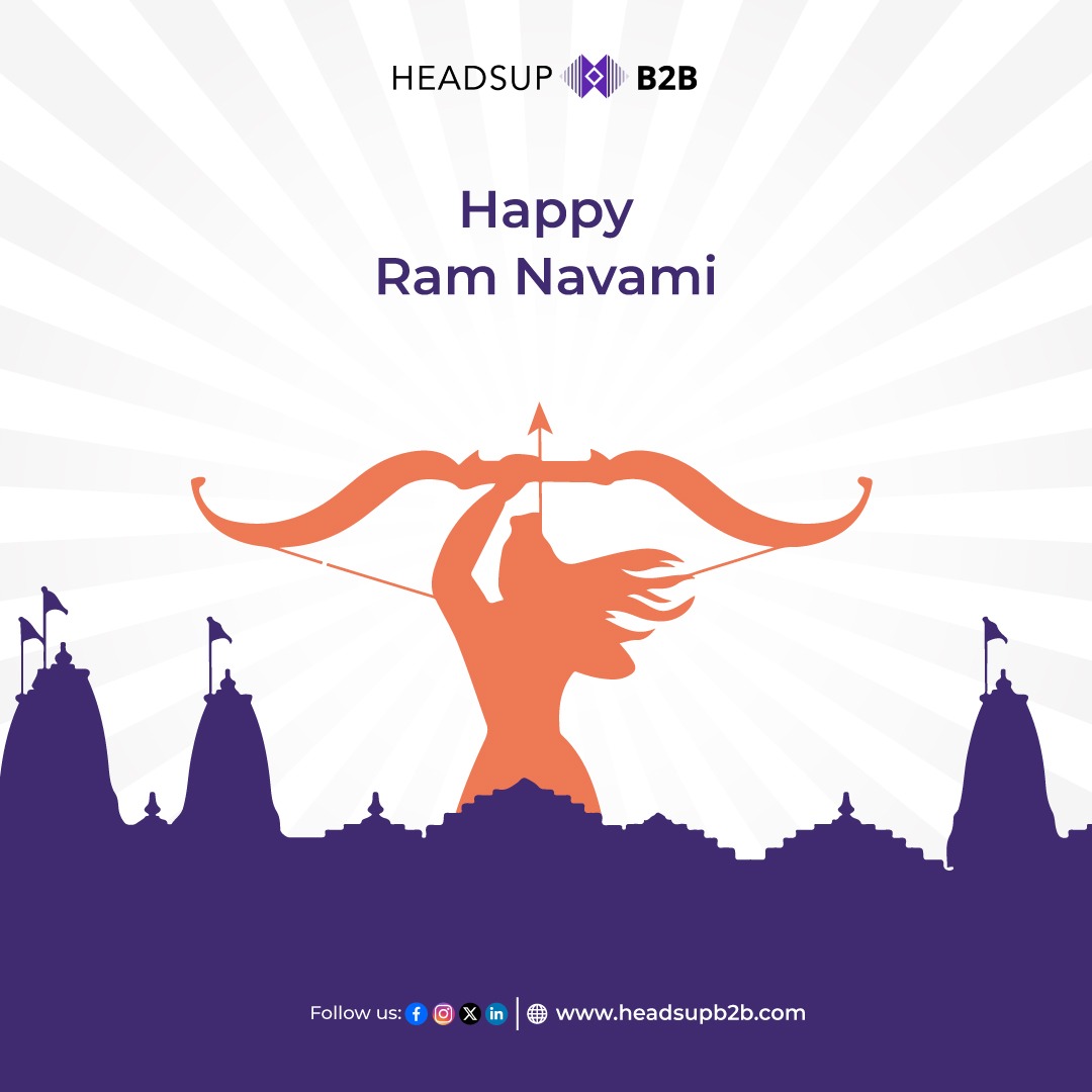 headsupb2b's tweet photo. Wishing you a blessed Ram Navami! May the divine blessings of Lord Rama fill your life with happiness, prosperity, and success. Jai Shri Ram! 

#HeadsupB2B #RamNavami #Festival #Celebration #Blessings #Joy #Peace #Prosperity #Happiness https://t.co/pp65DPJul8