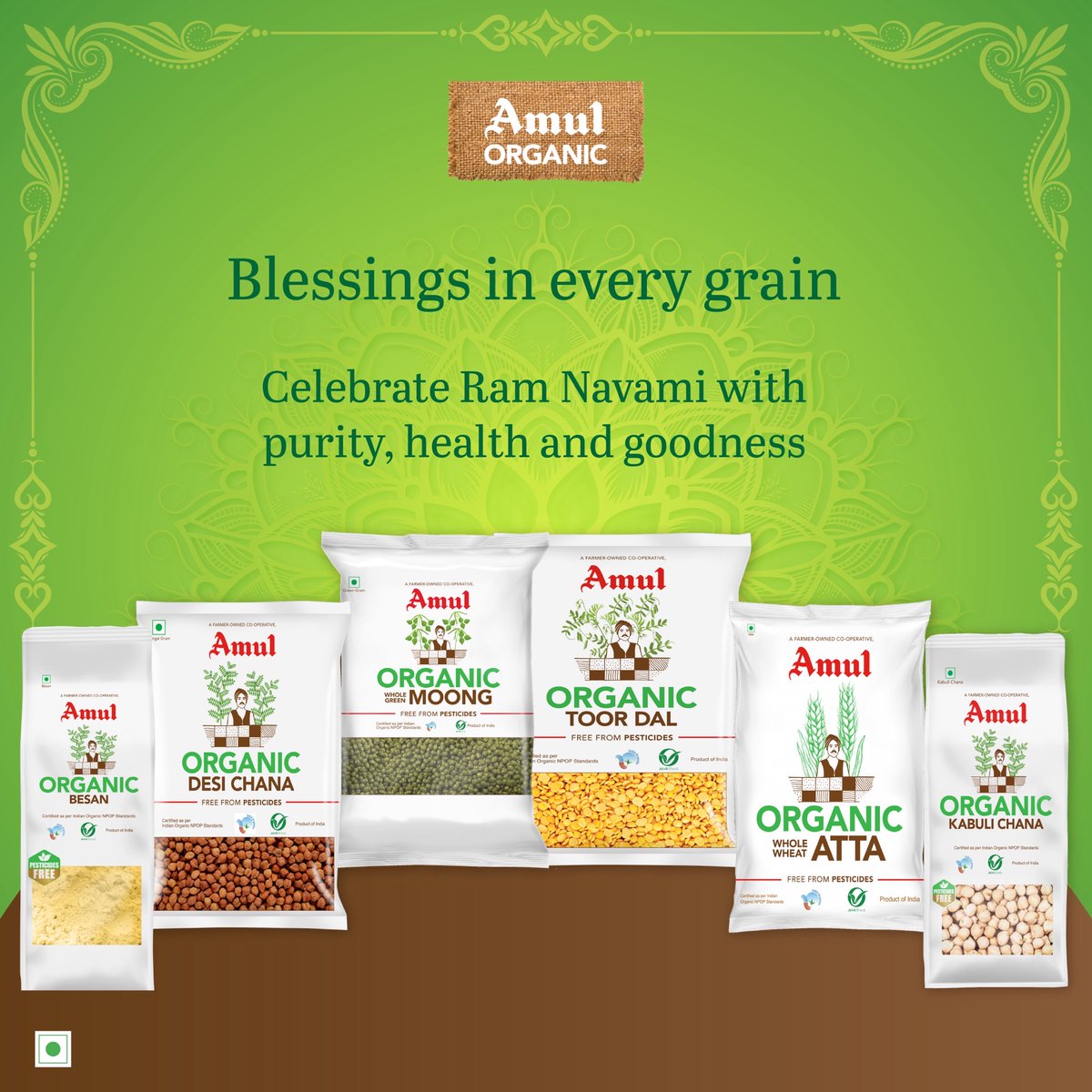 Make your Ram Navami celebrations with Amul Organic. Relish the goodness of organic grains, perfect for creating a pure and delicious feast. Learn more: shop.amul.com/en/browse/orga… #AmulOrganic #RamNavami #OrganicPrasad #Health