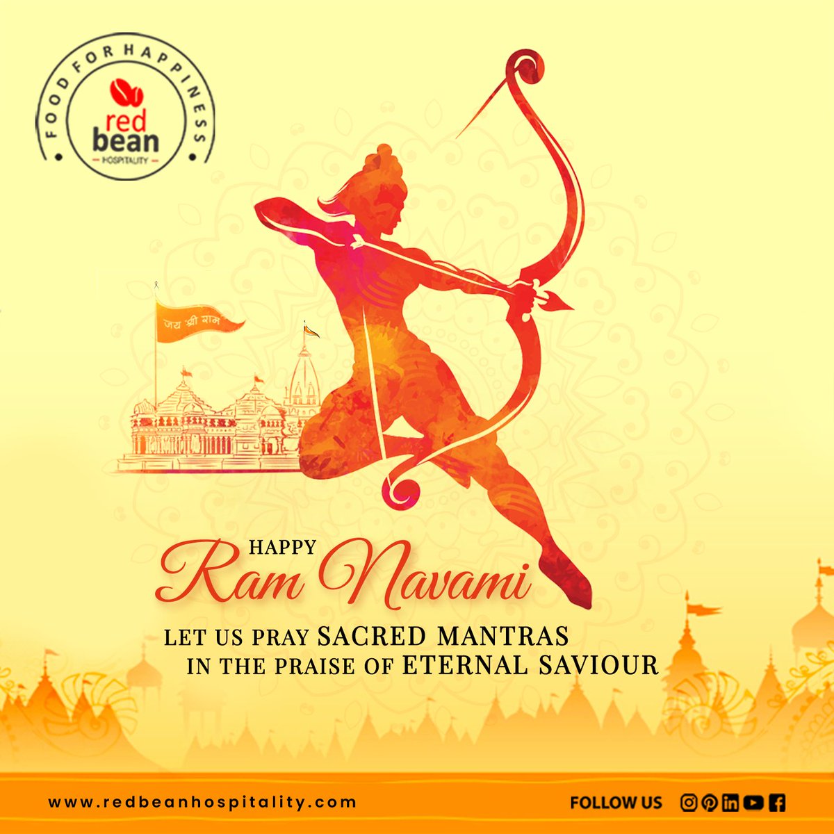Praising the eternal savior with sacred mantras on this auspicious Ram Navami. 🙏 

Happy Ram Navami!

#ramnavami #ram #jaishreeram #ramayana #india #lordrama #ramnavmi #hinduism #sita #ramji #hanumanji #jaisriram #RedbeanHospitality #Hospitalcatering #Healthcarecatering
