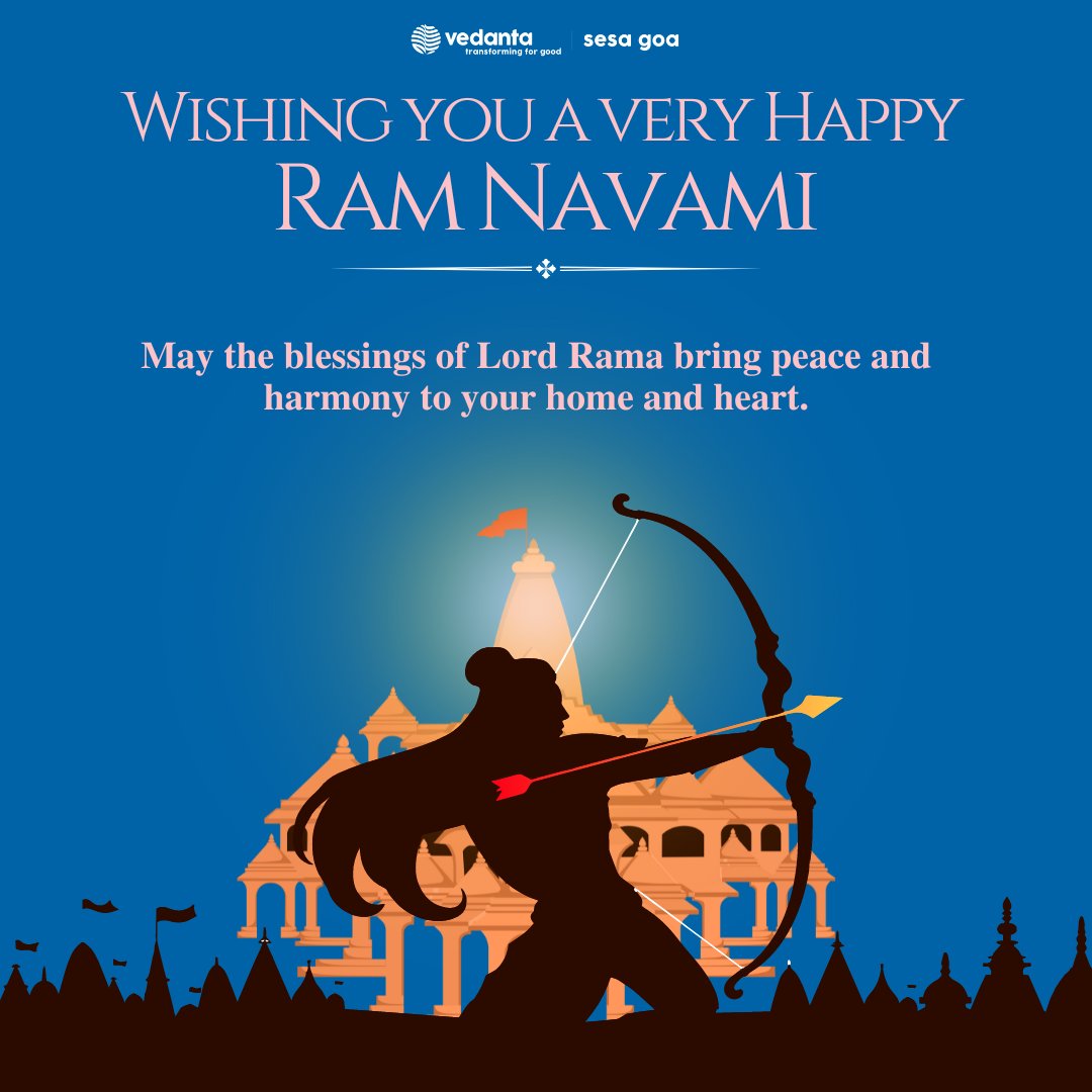 Happy Ram Navami to you and your loved ones! #Vedanta #SesaGoa #TransformingForGood #TransformingCommunity #RamNavami