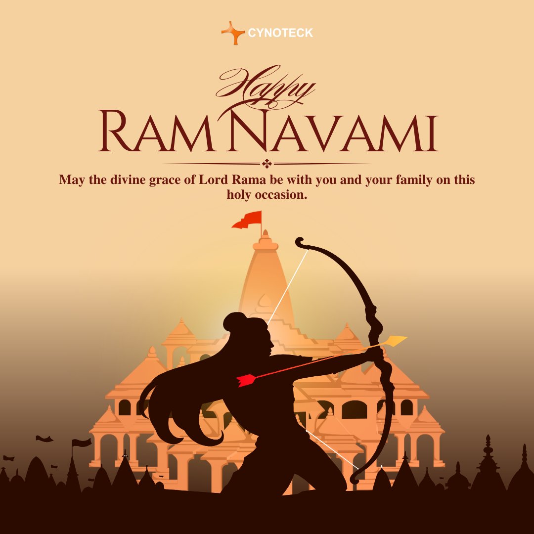 Cynoteck wishes you and your family a joyous and prosperous Ram Navami! . . . #Cynoteck #RamNavami #Blessings #Goodlife #LordRama #Occasion