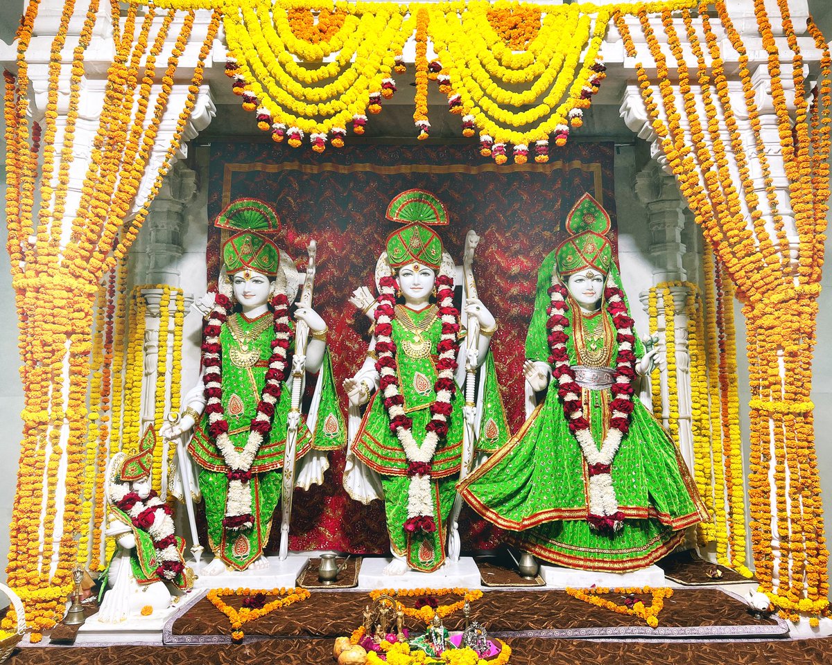 श्री राम मंदिर, प्रभासक्षेत्र - गुजरात (सौराष्ट्र), दिनांकः 17 अप्रैल 2024 , चैत्र शुक्ल नवमी(श्री राम जन्मोत्सव) - बुधवार मध्याह्न शृंगार 04242180 #rammandir #SomnathRamTemple