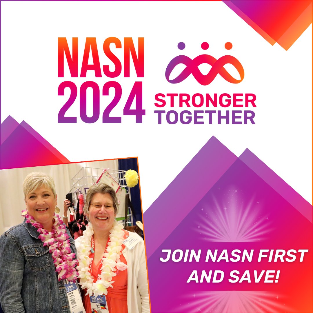 Join us for #NASN2024, our premiere 'Stronger Together' learning event! As a NASN member, you pay a special member rate to register.
To become a member, visit ow.ly/i04650NhiH0.

#schoolnursing #conference #membership #schoolnurses #NASNStrong