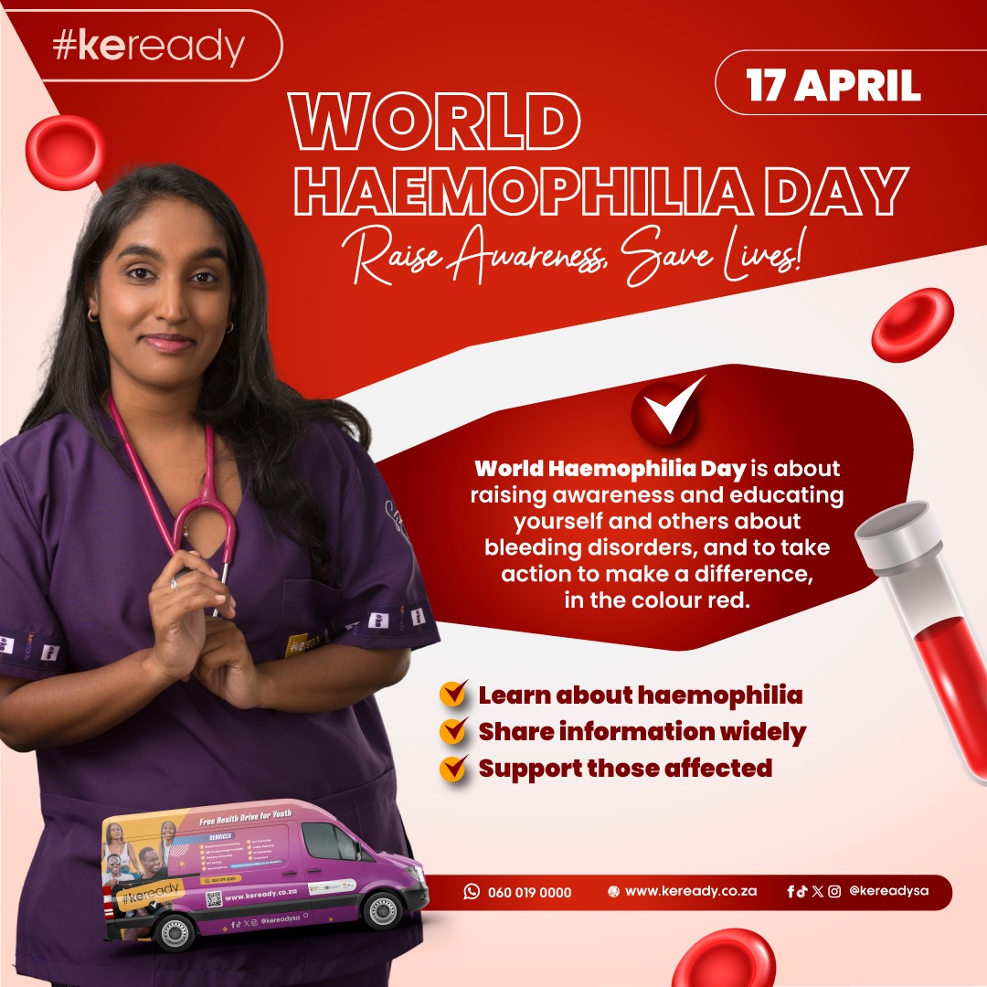 Its World Haemophilia Day! Let's spread awareness and support those living with this bleeding disorder. Remember, a little love and understanding can go a long way in making a difference. 💙 #keready #WorldHaemophiliaDay #RaiseAwareness #SupportEachOther 🩸✨