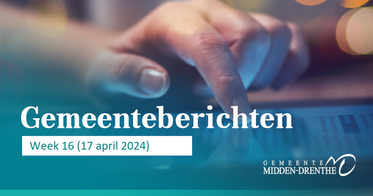 In de gemeenteberichten van deze week: de aangepaste openingstijden tijdens de meivakantie. De Sociaal raadsvrouw afwezig. Terugblik kenniscafé Eten van Hier. Kijk voor dit en meer op: middendrenthe.nl/fileadmin/Geme…