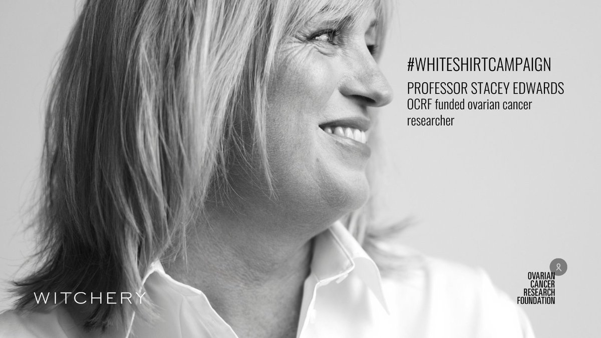 Introducing @witcheryfashion #whiteshirtcampaign and OCRF-funded researcher Prof. Stacey Edwards from @QIMRB_Institute. Buy a white shirt from Witchery today to fund critical ovarian cancer research, like Prof. Stacey's. Read more: bit.ly/449AVs7