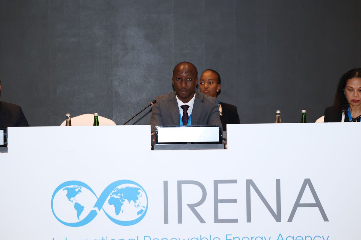 🔴Happening now
Resumption of Assembly⤵️

H.E. Mr Jimmy Gasore, President of #IRENA14A & Minister of @RwandaInfra opened the session highlighting @IRENA's latest brief on Tracking #COP28 Outcomes and that the annual renewable addition is high yet far from our goal. He added,