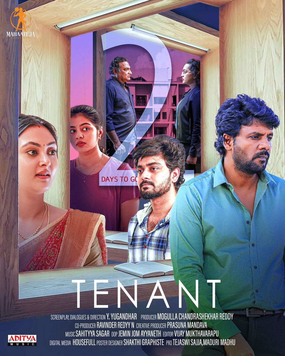 FilmyBowl's tweet photo. 2 Days to go… Buckle up for an exhilarating adventure as the truth starts to surface!! 🔥

In Cinemas #TENANTOnApril19th ✨

#TENAT Bookings Opening Soon! 💥 https://t.co/CxZd8mVkEj
