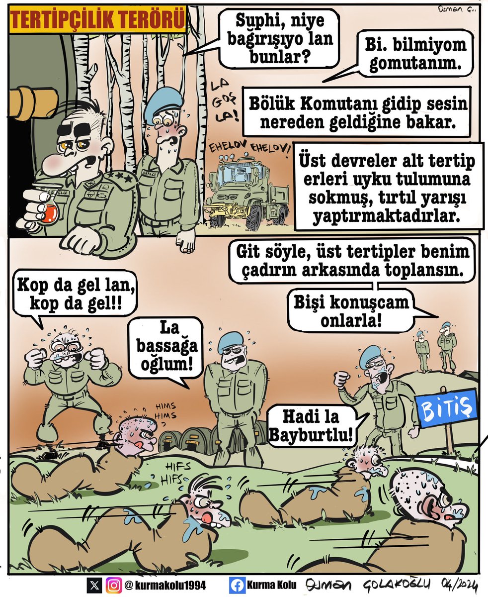 Günaydın genç arkadaşlar.Gene altın değerinde ve hiç bir talimnamede olmayan bilgilerle karşınızdayım.Asker/sivil farketmez.Ekibinizdeki çömezleri koruyup kollamazsanız onları ezen çok olur. Ne mi demek istiyorum? Buyrun hikayeye.🙋🏻🦦🦥 #askerimizah #militarycomics #militarylife