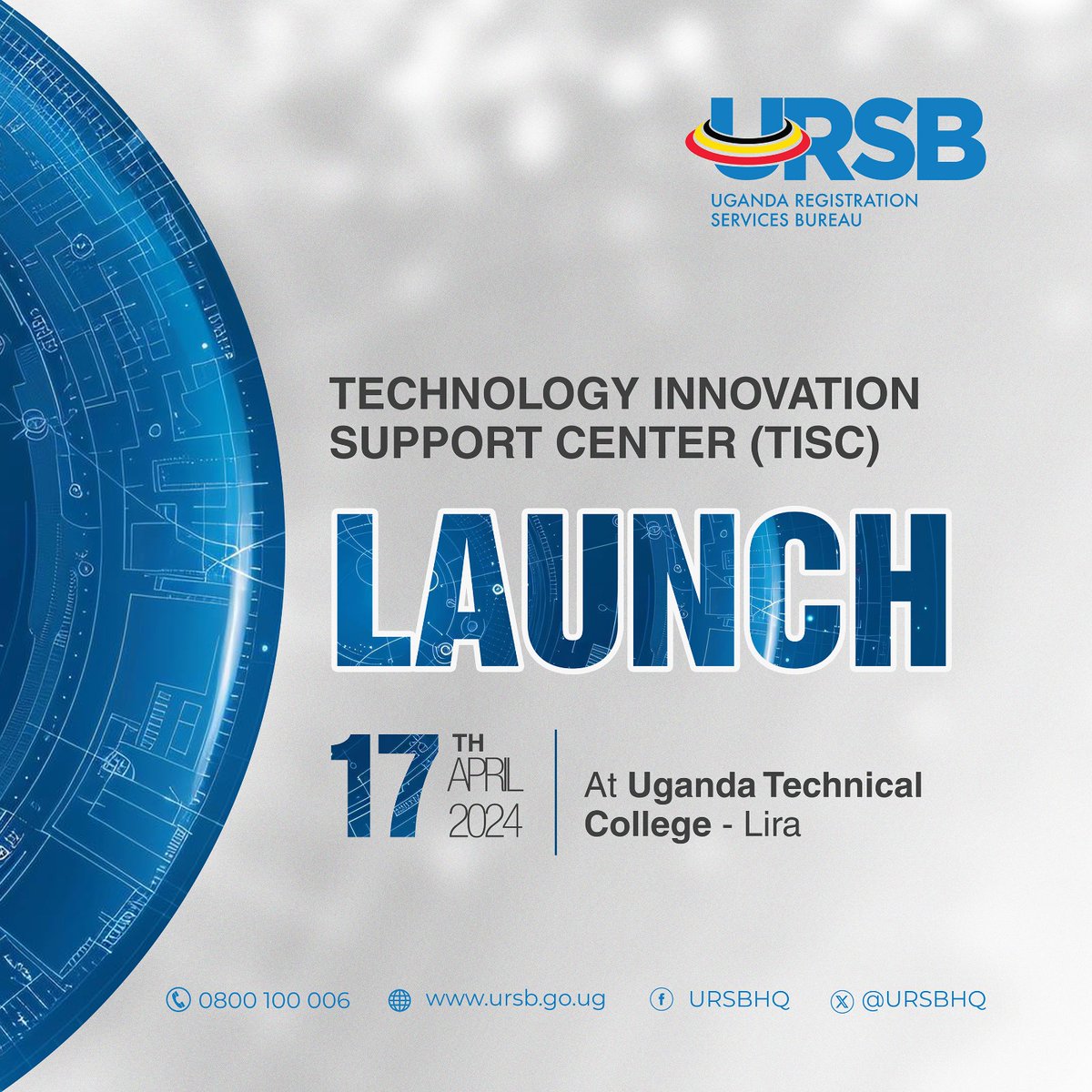 Uganda Registration Services Bureau (@ursbhq) on Twitter photo Join us as we unveil the new Technology Innovation Support Center at <a href="/utclira/">Uganda Technical College - Lira</a>. Join us as we unveil the new Technology Innovation Support Center at <a href="/utclira/">Uganda Technical College - Lira</a>.