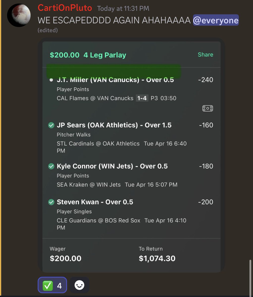 We Got The Best Mod Core Coming Up Everyone Smacked Today. 😮‍💨💰 

@PlutoSlips 
@EclazzBets 
@jhunxho71 
@Yfnraheem 
@chandler007

Discord: discord.gg/z2BRrs6Q8C

#DFS #chalkboard #prizepicks #gamblingtwitter #sportsbettingtwitter #KoatKlub #GamblingX #prizepicksMLB  #MLB