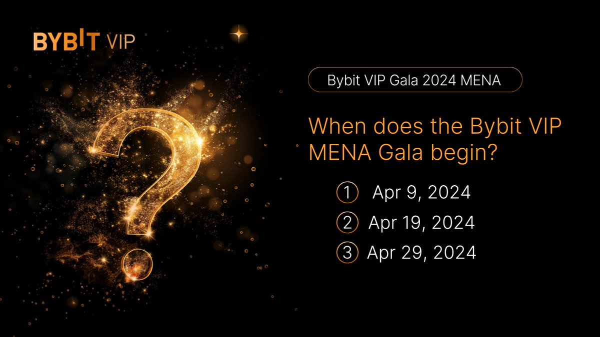 Bybit_Official's tweet photo. 🤔 Do you know when the Bybit VIP MENA Gala is taking place?
Get ready to showcase your knowledge about Bybit and be among the lucky winners to enjoy the VIP experience.
Take the quiz: https://t.co/SH6D779uvU
#GoodtoGreater #VIPGala2024 https://t.co/Ddg6yeCCPR