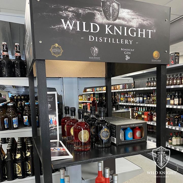 Planning a visit to Beers of Europe? Take a look at our beautiful display stand & buy a bottle from our range. We have 3 vodkas & 3 gins all award-winning and waiting for you! Thanks & Cheers. . #gin #boadiceagin #wildknightvodka #nelsonsgold #espressomartini #beersofeurope