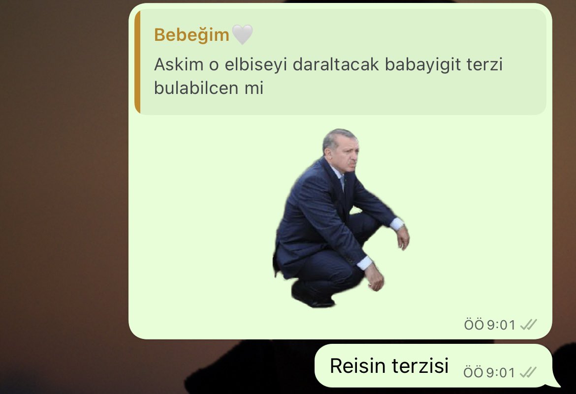 Başkanım terzinisi ödünç alabilir miyim?