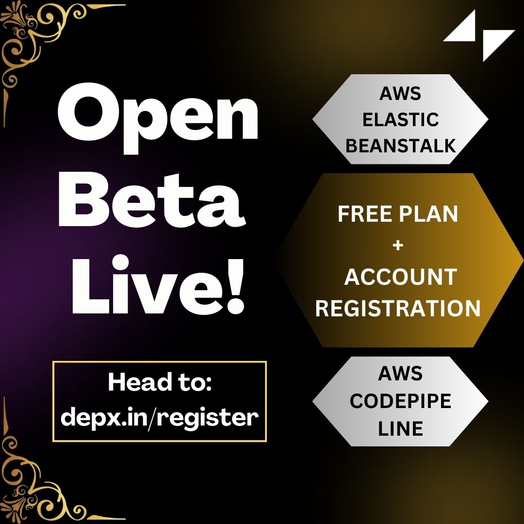 depxofficial's tweet photo. 🎉 Open Beta LIVE! 🎉

depX, the DevOps Copilot, is now in open beta!

𝗞𝗲𝘆 ��𝗲𝗮𝘁𝘂𝗿𝗲𝘀:
1. FREE Tier + FREE Account Registration
2. AWS CodePipeline
3. AWS Elastic Beanstalk

𝗥𝗲𝗴𝗶𝘀𝘁𝗲𝗿 𝗻𝗼𝘄: https://t.co/XvTQ14tJ3p

#depx #iaap #devops #cloud #aws #copilot #ai https://t.co/lBqwUBT0Lu