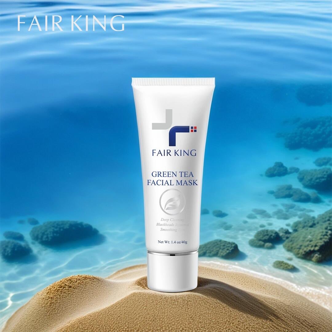 Embark on a journey with Fair King Green Tea Facial Mask! Infused with botanical green tea and rich nourishing ingredients, it deeply cleanses pores, dissolves blackheads, and removes excess oil. ✨🍃 
#ClearSkin #GreenTea #Skincare #BlackheadRemoval #FacialMask #FAIRKING