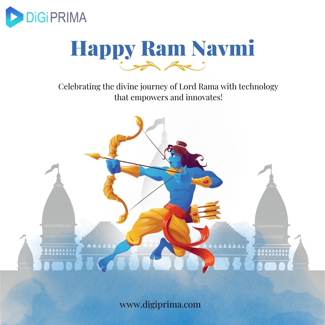 Embrace the spirit of righteousness and innovation this Ram Navmi. Wishing everyone a blessed journey towards a brighter future with DigiPrima Technologies.  

#Digiprima #Digiprimatechnologies #RamNavmi2024   #ram #RamNavmiSpecial  #TechForGood   #InnovationAndTradition