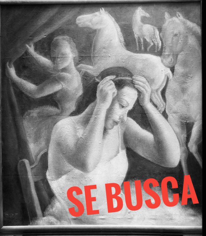 toyaviudes's tweet photo. ROSARIO DE VELASCO presentó “Circo” en la Bienal de Venecia de 1936. A Eugenio d’ Ors le encantaba el cuadro y en 1944 lo seleccionó para su Salón de Otoño. Desde entonces no sabemos nada de él. 

¿Un RT y lo buscamos para la expo de @MuseoThyssen que rescatará a mi tía abuela? https://t.co/mShUbVzRru