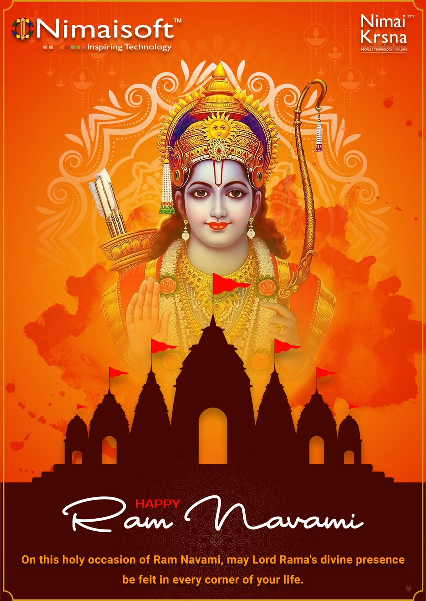 Wishing you a Happy Sri Rama Navami to you &amp; your family ..#ramnavami #ram #jaishreeram #india #ramnavmi #hanuman#jaishriram #shreeram #hindu #shriram #rama #happyramnavami#ramji #rammandir #hanumanji #festival #jaibajrangbali #jaisriram #ayodya #nimaisoft